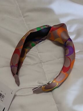Coach Multicolor Signature Knot Headband